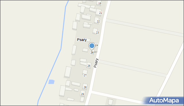 Psary, Psary, 25, mapa Psary