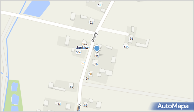Psary, Psary, 55, mapa Psary