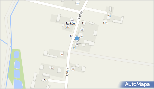Psary, Psary, 58, mapa Psary
