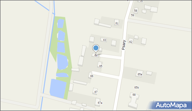 Psary, Psary, 64, mapa Psary