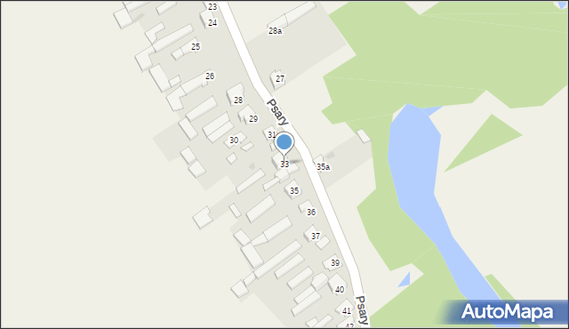 Psary, Psary, 33, mapa Psary