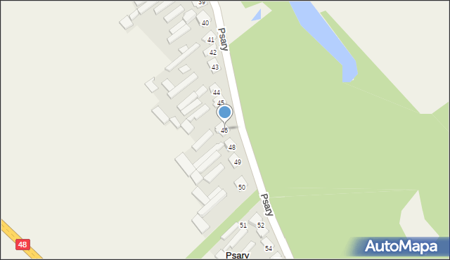 Psary, Psary, 46, mapa Psary
