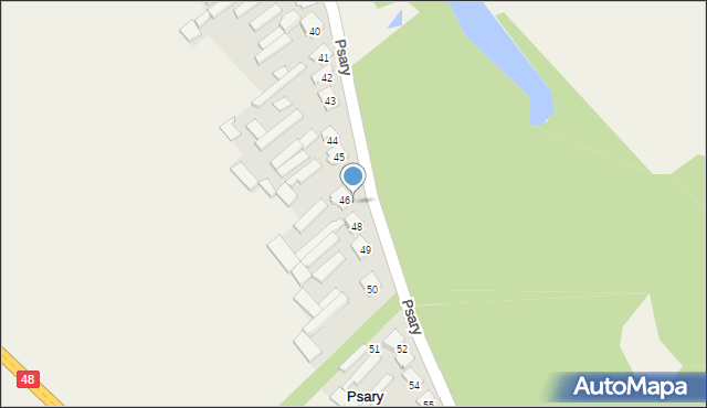Psary, Psary, 47, mapa Psary