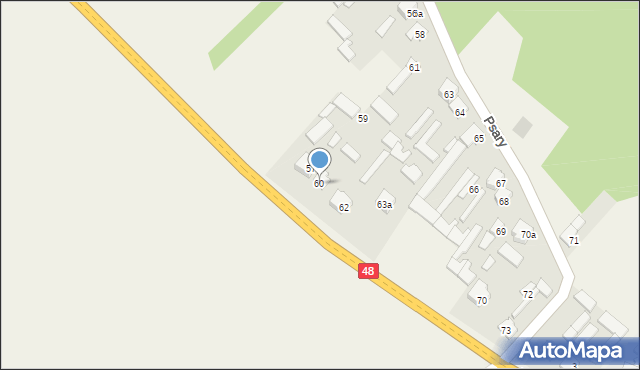 Psary, Psary, 60, mapa Psary