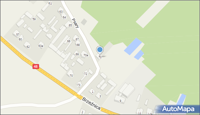 Psary, Psary, 71, mapa Psary