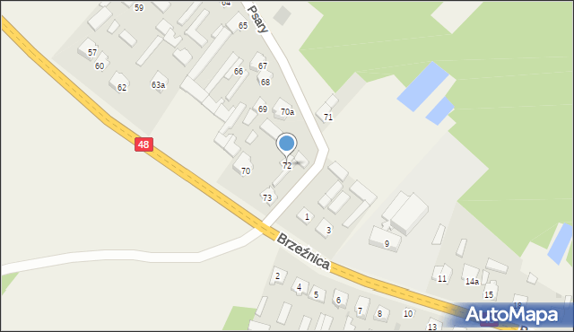 Psary, Psary, 72, mapa Psary
