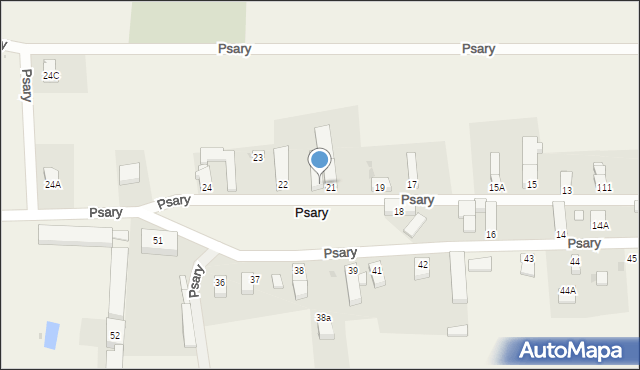 Psary, Psary, 22A, mapa Psary