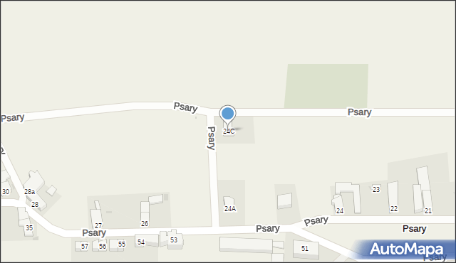 Psary, Psary, 24C, mapa Psary