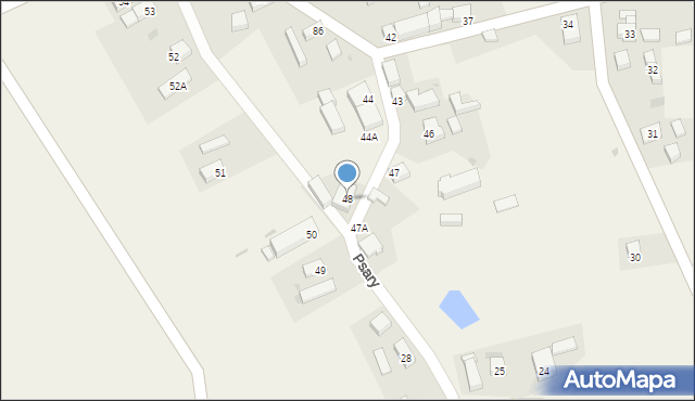 Psary, Psary, 48, mapa Psary