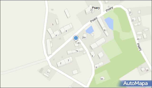 Psary, Psary, 7b, mapa Psary