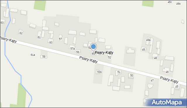 Psary-Kąty, Psary-Kąty, 53A, mapa Psary-Kąty