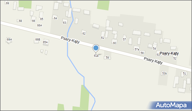 Psary-Kąty, Psary-Kąty, 61a, mapa Psary-Kąty