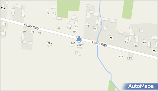 Psary-Kąty, Psary-Kąty, 65A, mapa Psary-Kąty