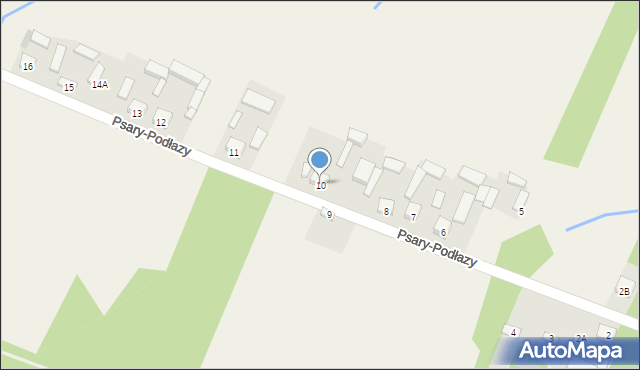 Psary-Podłazy, Psary-Podłazy, 10, mapa Psary-Podłazy