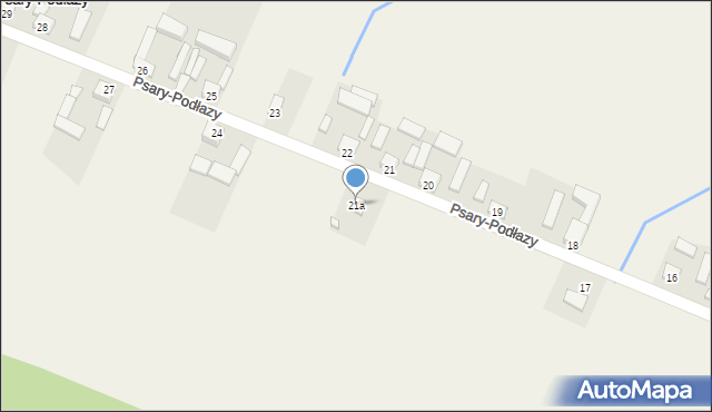 Psary-Podłazy, Psary-Podłazy, 21a, mapa Psary-Podłazy
