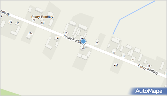 Psary-Podłazy, Psary-Podłazy, 24, mapa Psary-Podłazy