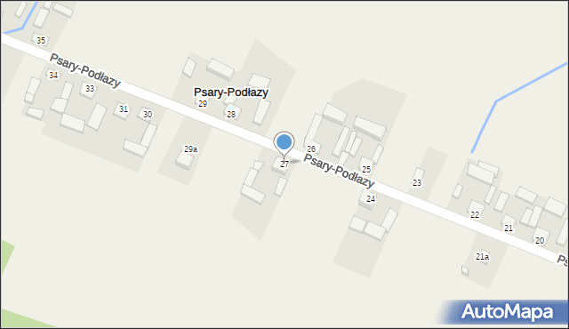 Psary-Podłazy, Psary-Podłazy, 27, mapa Psary-Podłazy