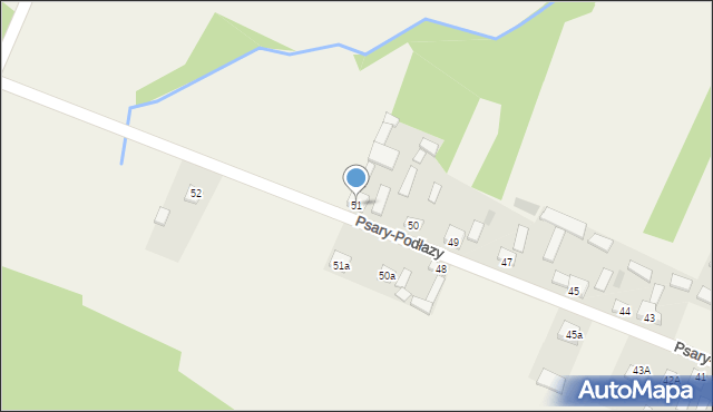 Psary-Podłazy, Psary-Podłazy, 51, mapa Psary-Podłazy