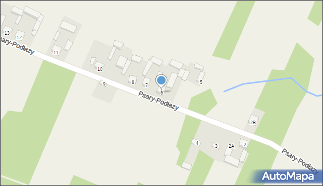 Psary-Podłazy, Psary-Podłazy, 6, mapa Psary-Podłazy