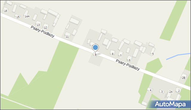Psary-Podłazy, Psary-Podłazy, 9, mapa Psary-Podłazy