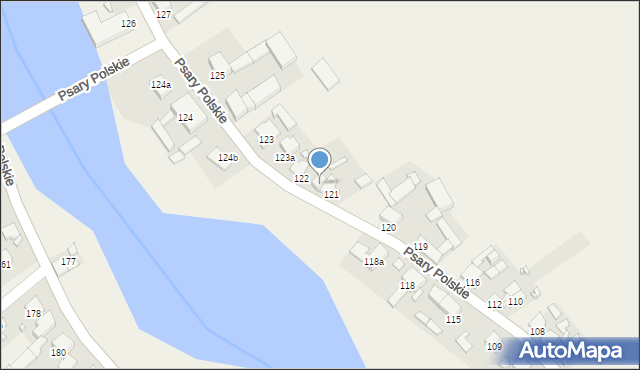 Psary Polskie, Psary Polskie, 121a, mapa Psary Polskie