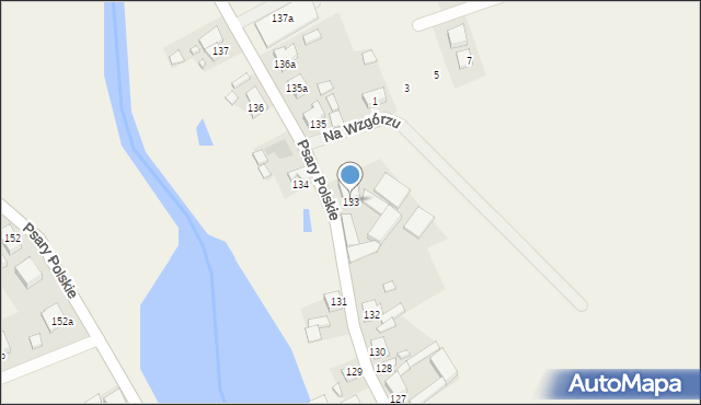 Psary Polskie, Psary Polskie, 133, mapa Psary Polskie