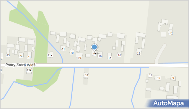 Psary-Stara Wieś, Psary-Stara Wieś, 17, mapa Psary-Stara Wieś