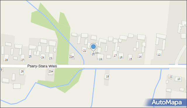 Psary-Stara Wieś, Psary-Stara Wieś, 20, mapa Psary-Stara Wieś