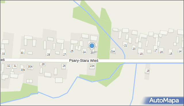 Psary-Stara Wieś, Psary-Stara Wieś, 23, mapa Psary-Stara Wieś