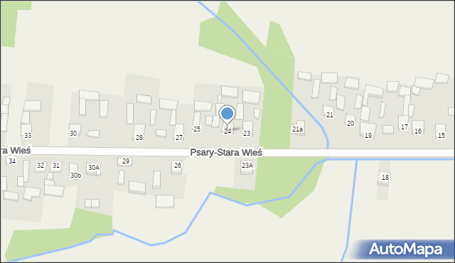 Psary-Stara Wieś, Psary-Stara Wieś, 24, mapa Psary-Stara Wieś