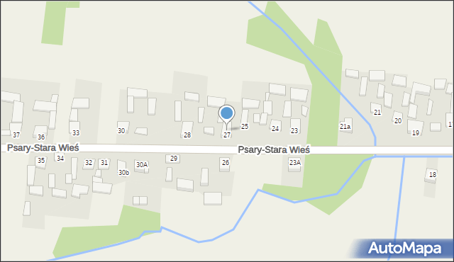 Psary-Stara Wieś, Psary-Stara Wieś, 27a, mapa Psary-Stara Wieś
