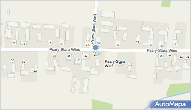Psary-Stara Wieś, Psary-Stara Wieś, 41, mapa Psary-Stara Wieś