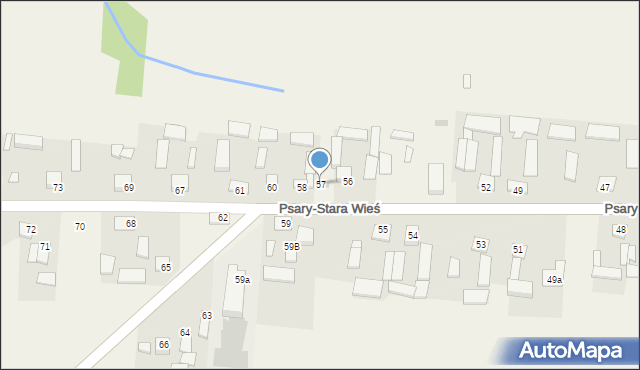 Psary-Stara Wieś, Psary-Stara Wieś, 57, mapa Psary-Stara Wieś