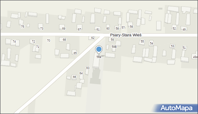 Psary-Stara Wieś, Psary-Stara Wieś, 59a, mapa Psary-Stara Wieś