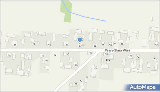 Psary-Stara Wieś, Psary-Stara Wieś, 67, mapa Psary-Stara Wieś