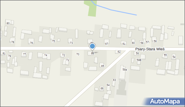 Psary-Stara Wieś, Psary-Stara Wieś, 68, mapa Psary-Stara Wieś