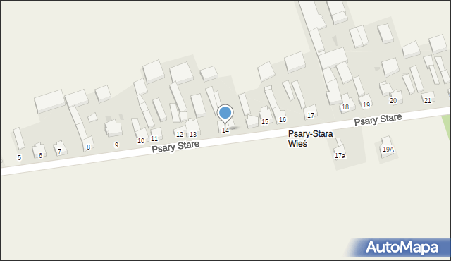 Psary Stare, Psary Stare, 14, mapa Psary Stare