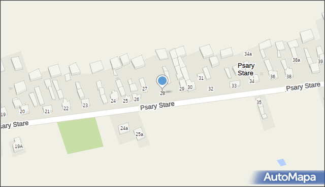 Psary Stare, Psary Stare, 28, mapa Psary Stare