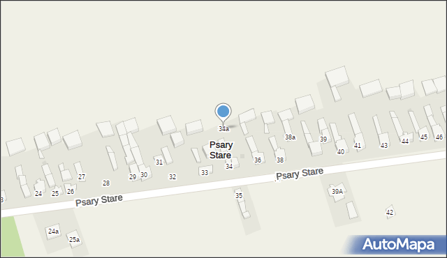 Psary Stare, Psary Stare, 34a, mapa Psary Stare