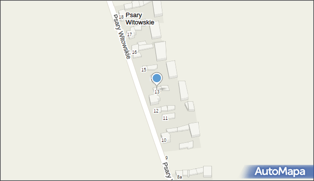 Psary Witowskie, Psary Witowskie, 13a, mapa Psary Witowskie