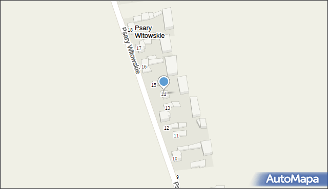 Psary Witowskie, Psary Witowskie, 14, mapa Psary Witowskie