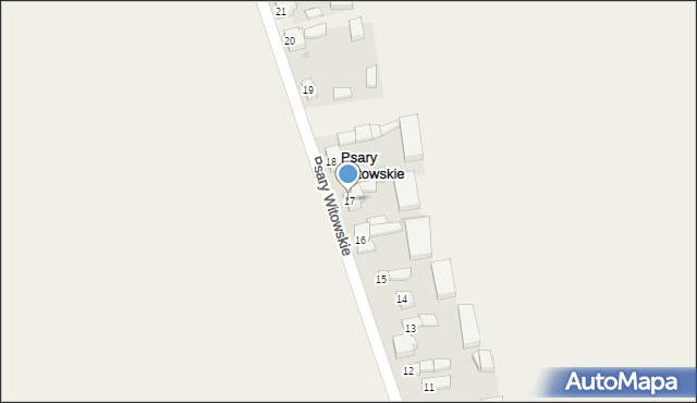 Psary Witowskie, Psary Witowskie, 17, mapa Psary Witowskie