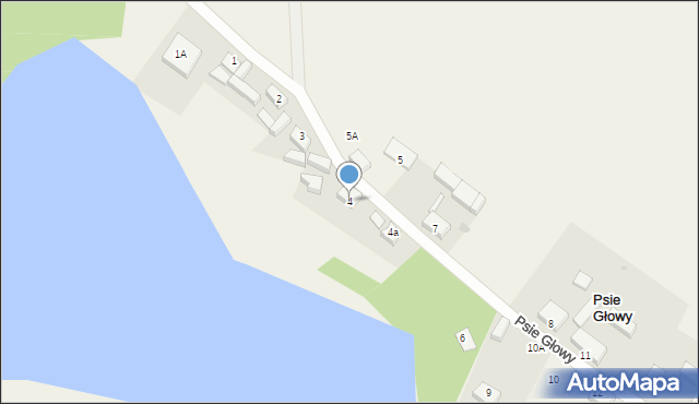 Psie Głowy, Psie Głowy, 4, mapa Psie Głowy