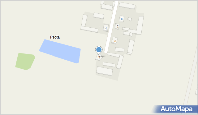 Psota, Psota, 5, mapa Psota
