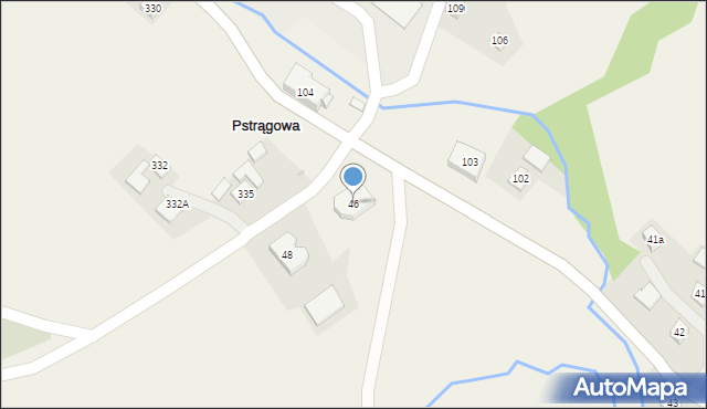 Pstrągowa, Pstrągowa, 46, mapa Pstrągowa