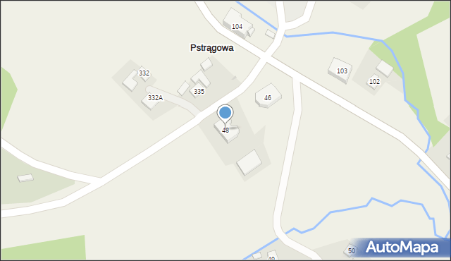 Pstrągowa, Pstrągowa, 48, mapa Pstrągowa