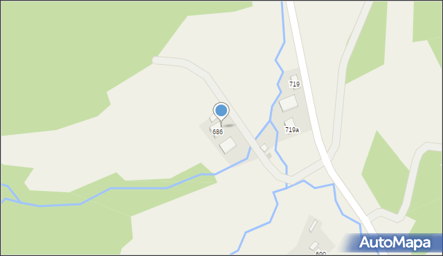 Pstrągowa, Pstrągowa, 687, mapa Pstrągowa