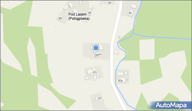 Pstrągówka, Pstrągówka, 100, mapa Pstrągówka
