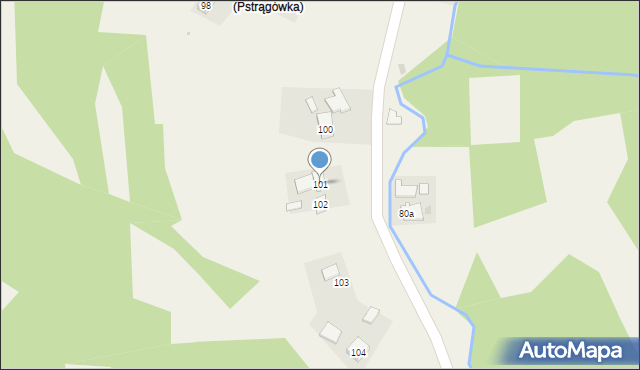 Pstrągówka, Pstrągówka, 101, mapa Pstrągówka