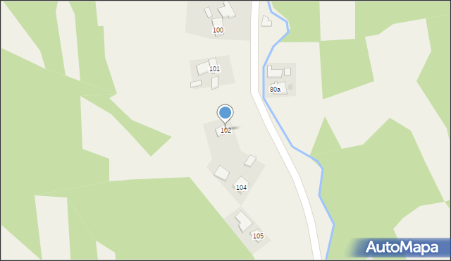 Pstrągówka, Pstrągówka, 102, mapa Pstrągówka